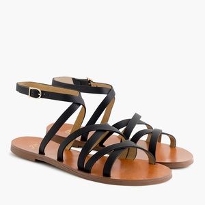 J. Crew Italian Leather Cross Sandal